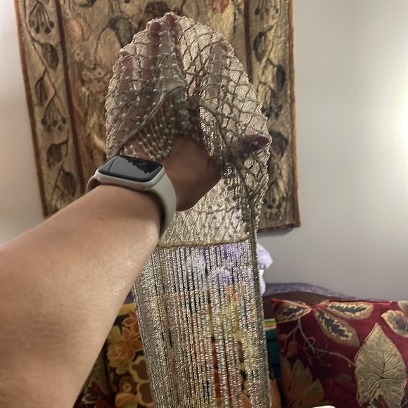 SOLD ! Egyptian Style vintage long Beaded hat piece - Picture 5 of 7